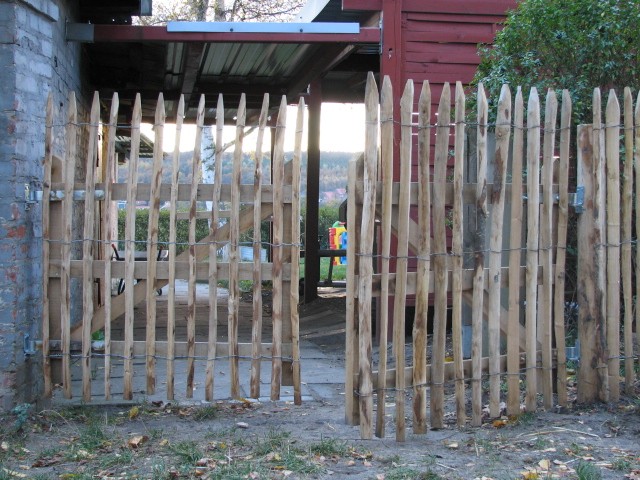 Gartentor aus Eiche 110 cm hoch x 120 cm breit, Holztor für
