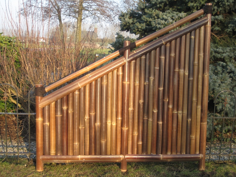 Bambuszaun Kajuku 180 / 90 cm hoch x 180 cm breit Sichtschutz aus